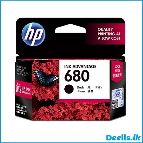 HP 680 Black Original Ink Cartridge - Deells.lk